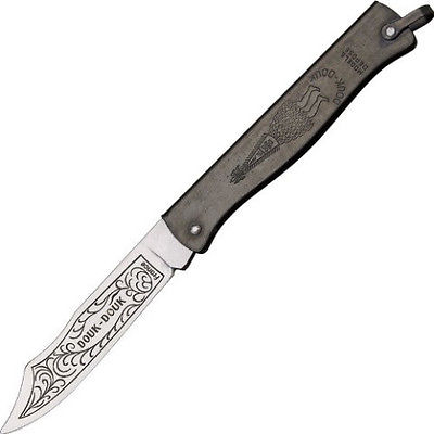Douk-Douk Folder Black 2 7/8" Carbon Steel Knife